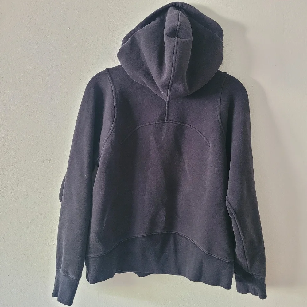 Lululemon Loungeful Hoodie‎ Sweatshirt Sz 6 Black Front Pocket Layer Warm Active